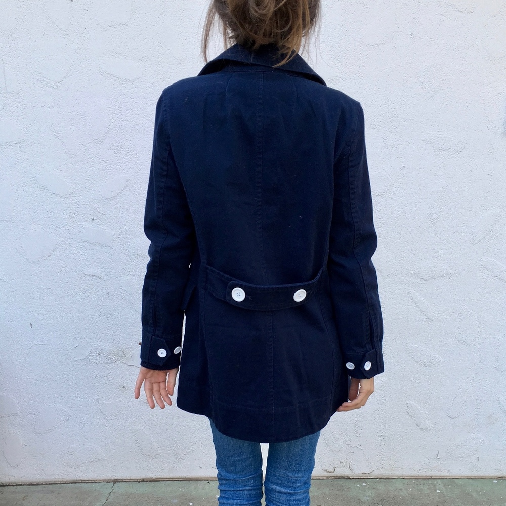 (J. Crew) Peacoat in Heavyweight Cotton Twill - Picture 2 of 8